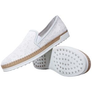 Tods slip on sneakers raffia and rubber sole. 38